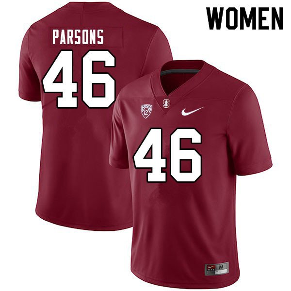 Women #46 Bailey Parsons Stanford Cardinal College Football Jerseys Sale-Cardinal